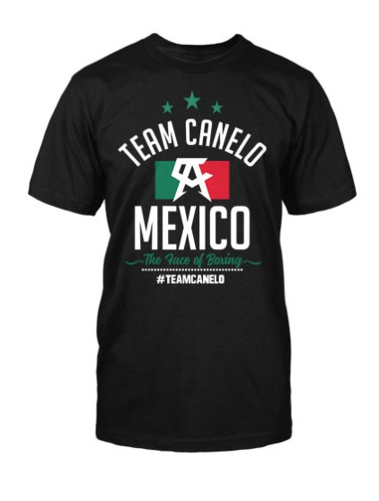 Camiseta oficial del Canelo Alvarez con bandera de mexico