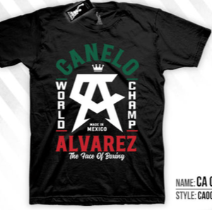 Camiseta oficial del Canelo Alvarez de color negro