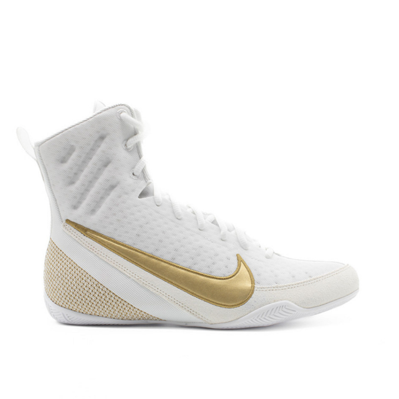 BOTA DE BOXEO NIKE MACHO MAI 3.0 WHITE GOLD - Imagen 2