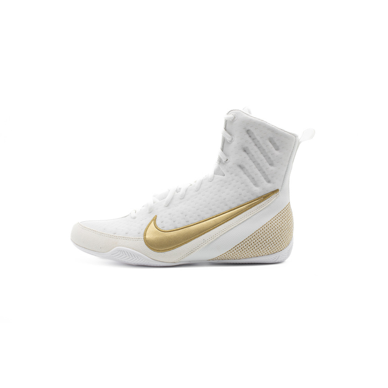 BOTA DE BOXEO NIKE MACHO MAI 3.0 WHITE GOLD - Imagen 3