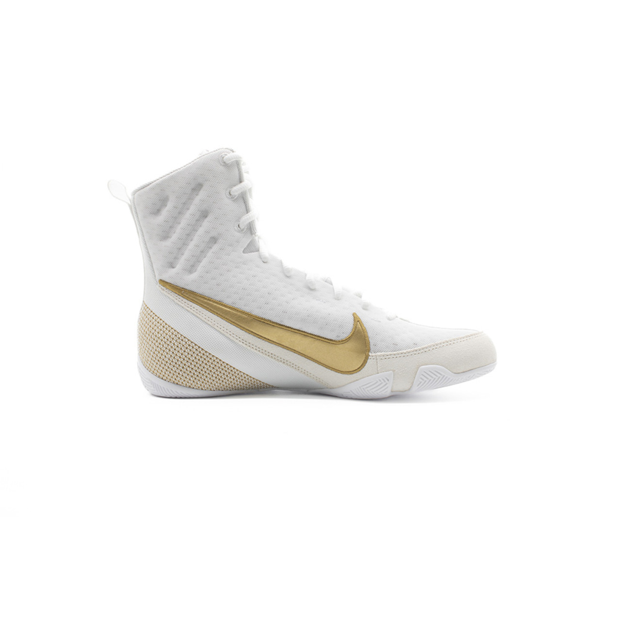 BOTA DE BOXEO NIKE MACHO MAI 3.0 WHITE GOLD - Imagen 4