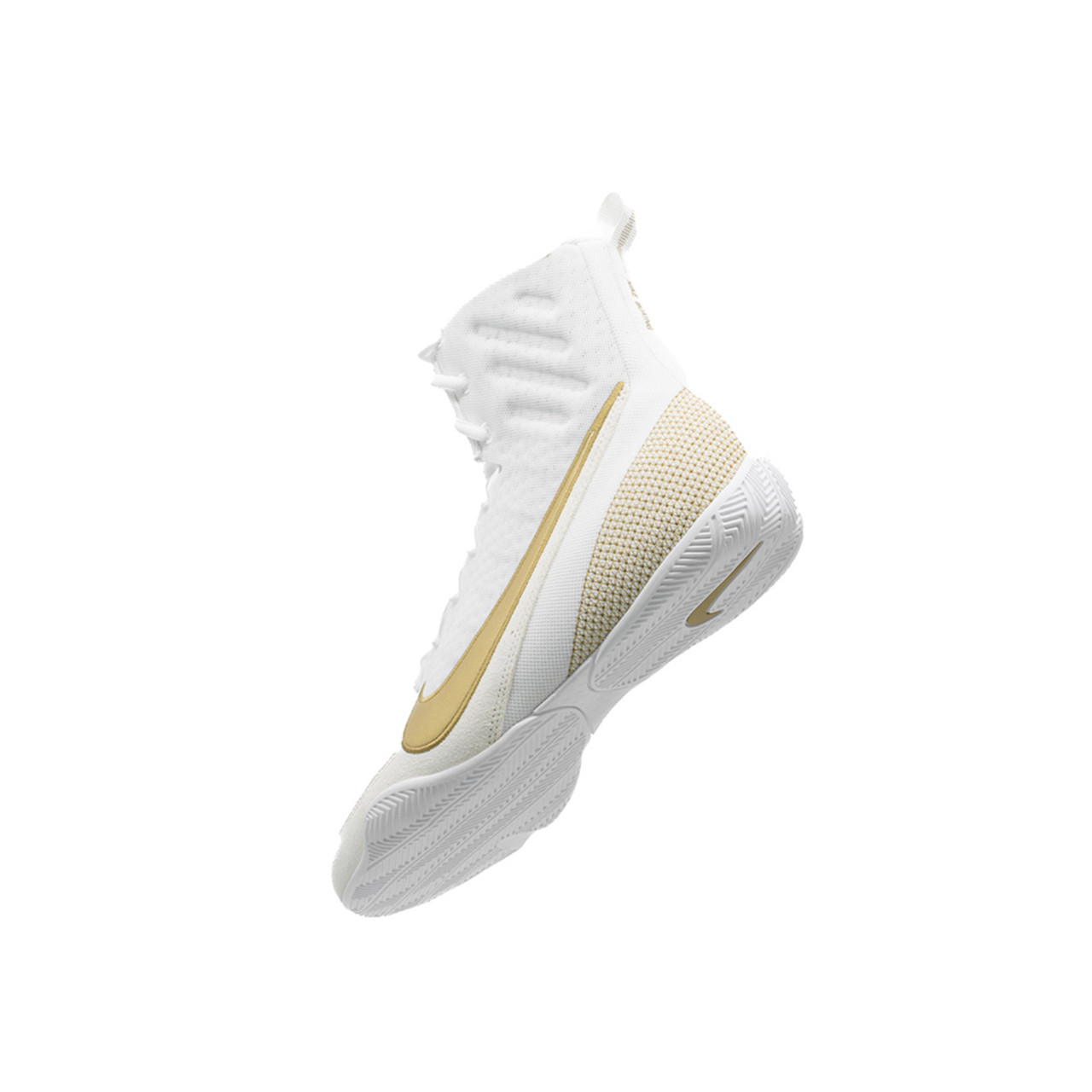 BOTA DE BOXEO NIKE MACHO MAI 3.0 WHITE GOLD - Imagen 8