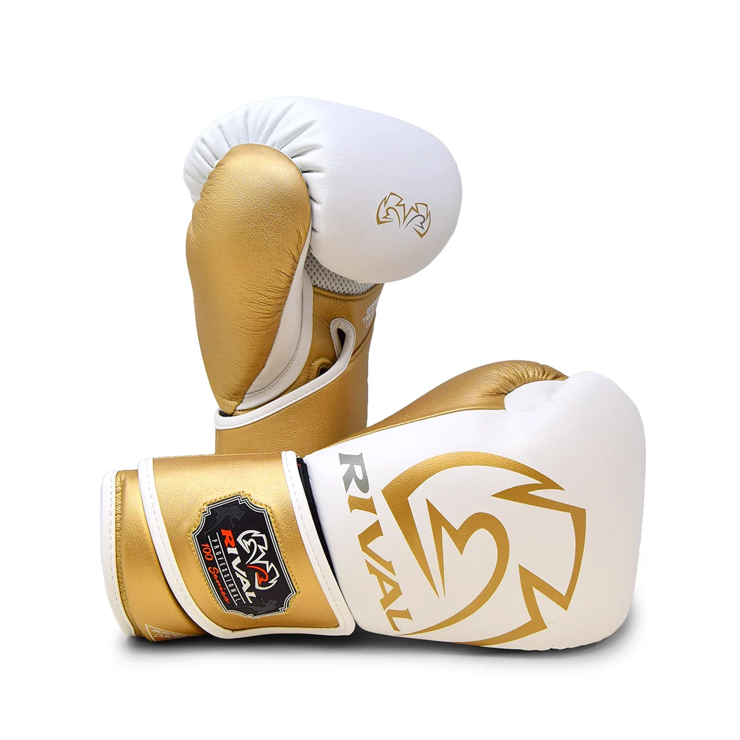 Guante de boxeo rival Rb1 para saco dorado y negro