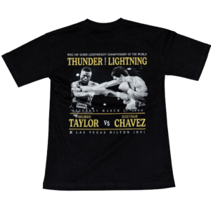 Camiseta JC Chavez vs Meldrick Taylor vhs boxing series