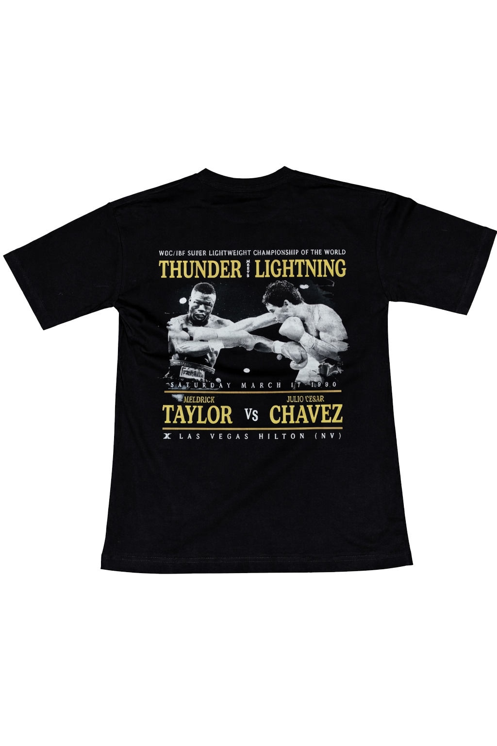 Camiseta JC Chavez vs Meldrick Taylor vhs boxing series